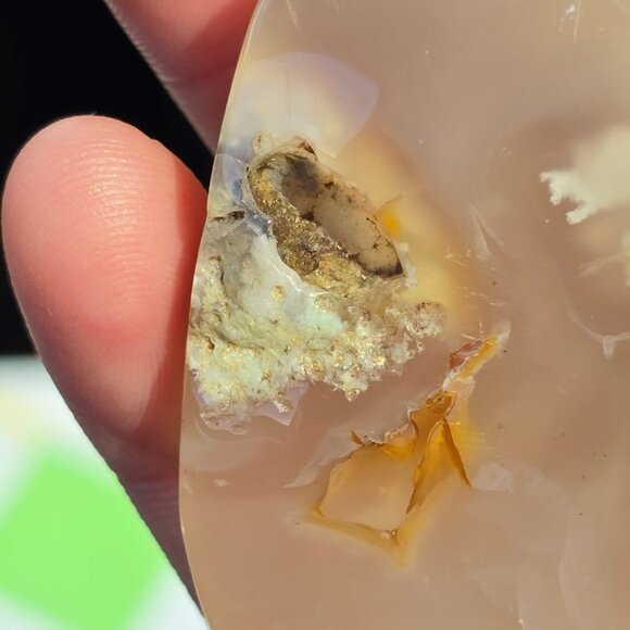 Flower Agate Crystal Palm Stone [E] - Picture 5 of 6